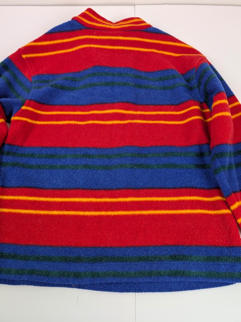 Kids Disney Goofy Fleece Pullover Size Medium 90's Striped Quarter Zip - Picture 9 of 10